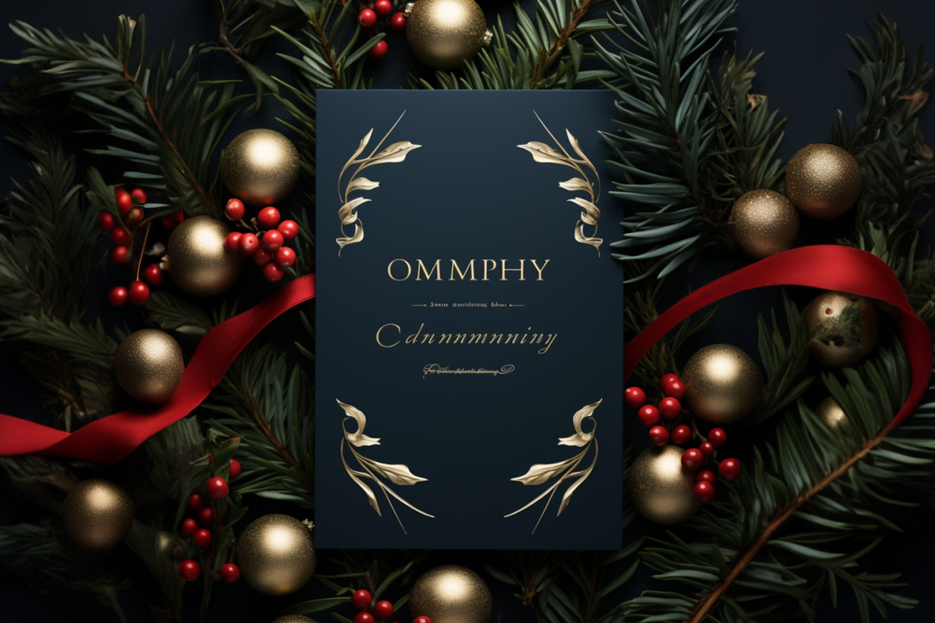 Luxe Gold Foil & Evergreen Scene