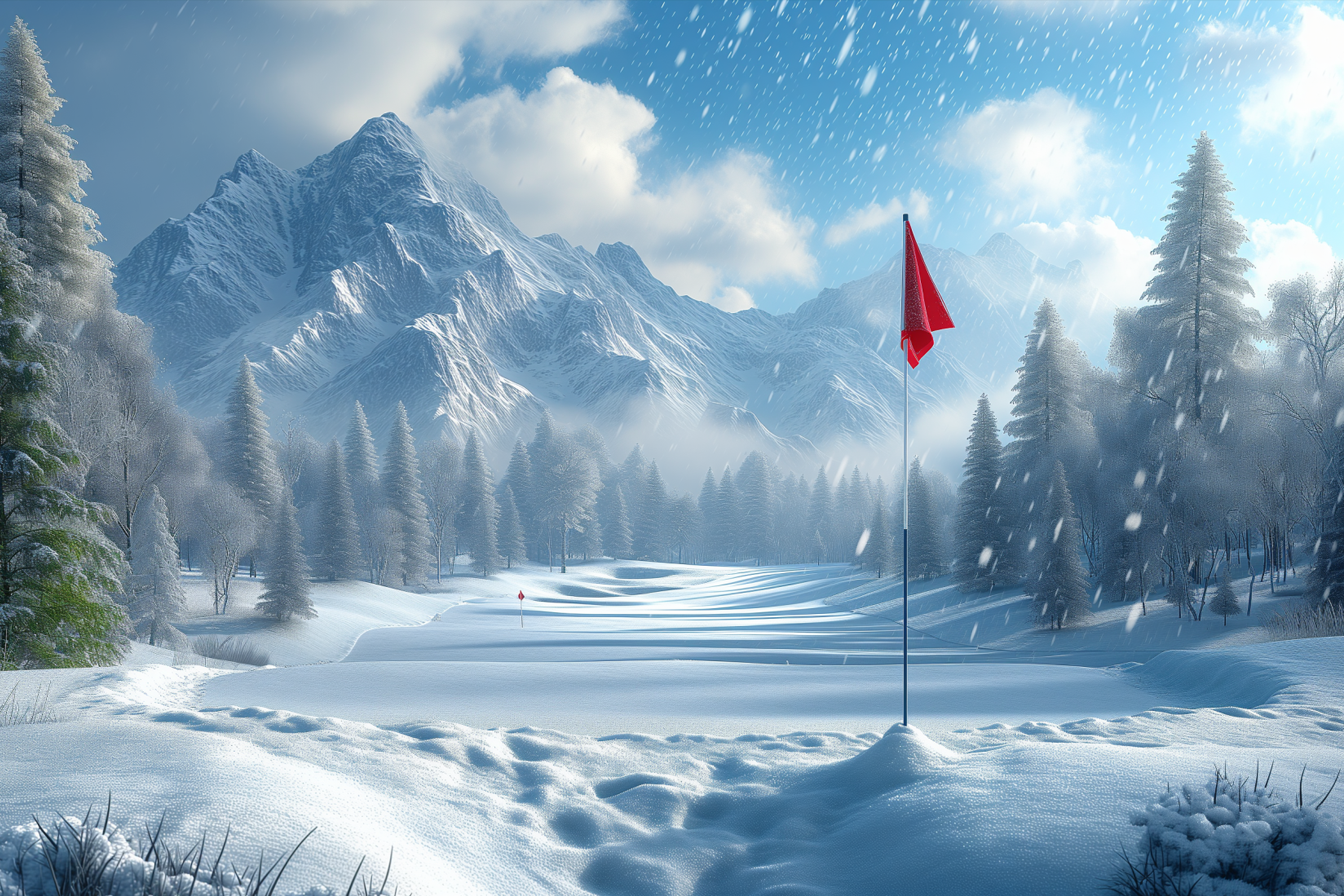 Snowy Mountain Golf Course Image For License