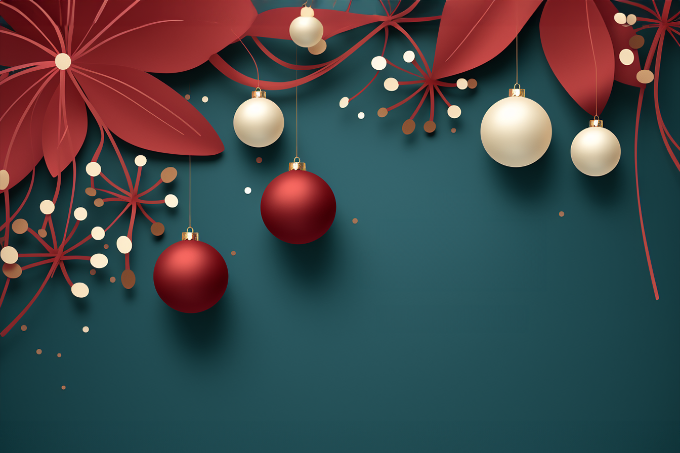 Sleek Minimalist Scene Poinsettia