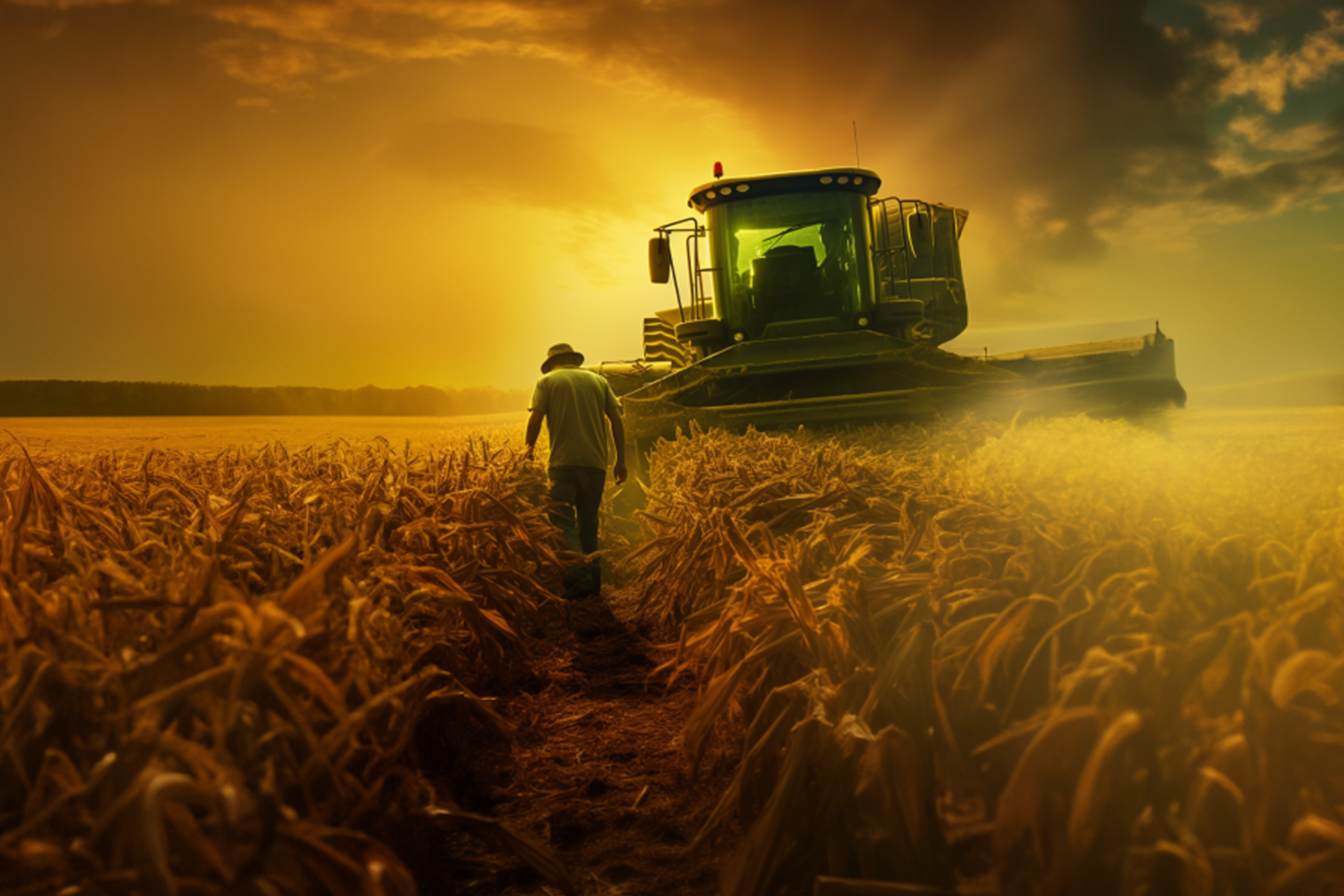 Agriculture & Farming Corn Combine