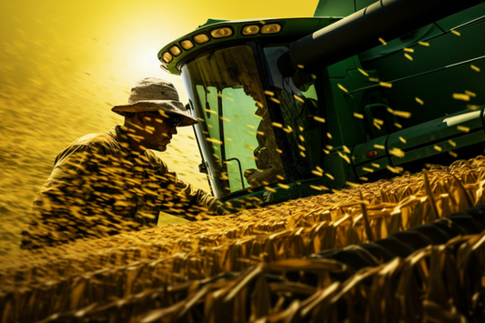 Agriculture Harvesting Corn Combine