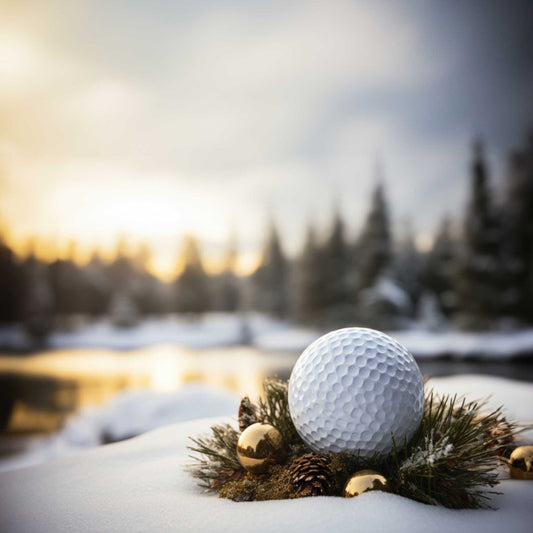 Elegant Golf Ball Greenery Customizable Image