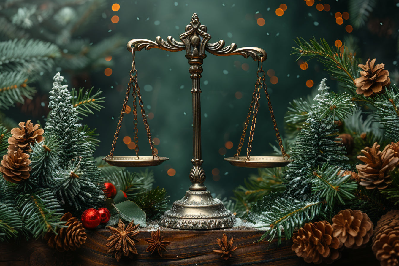 Legal Scales Of Justice Holiday Background