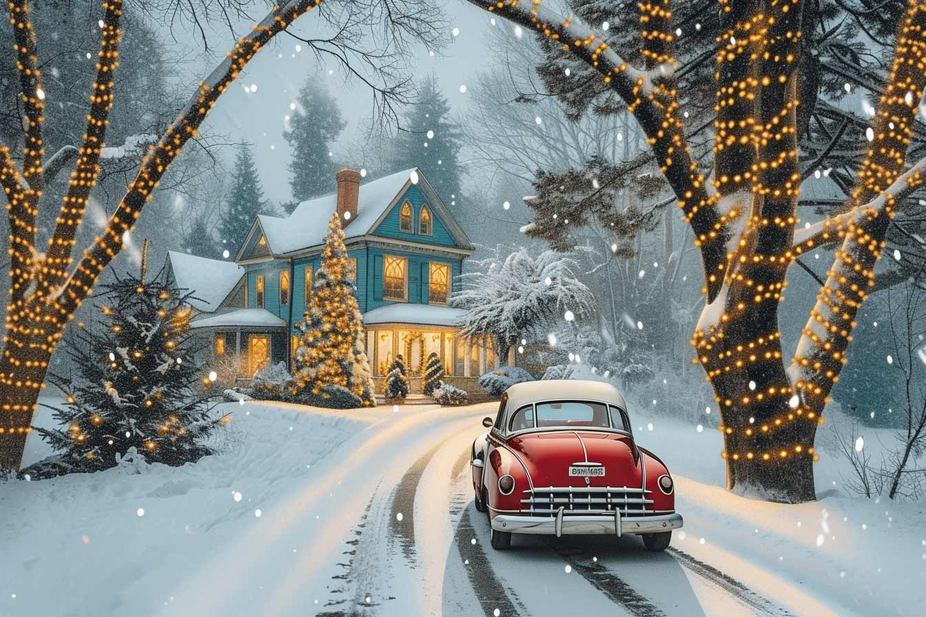 Home For The Holidays Vintage Vehicle