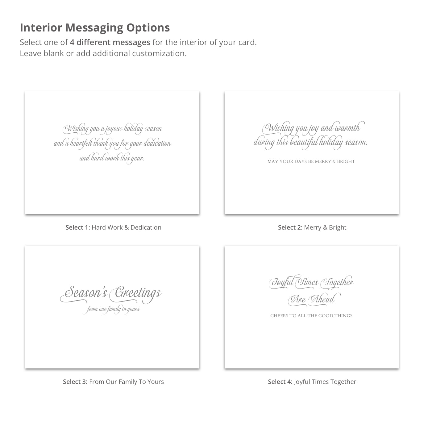 Customizable Front Business Logo Holiday Card