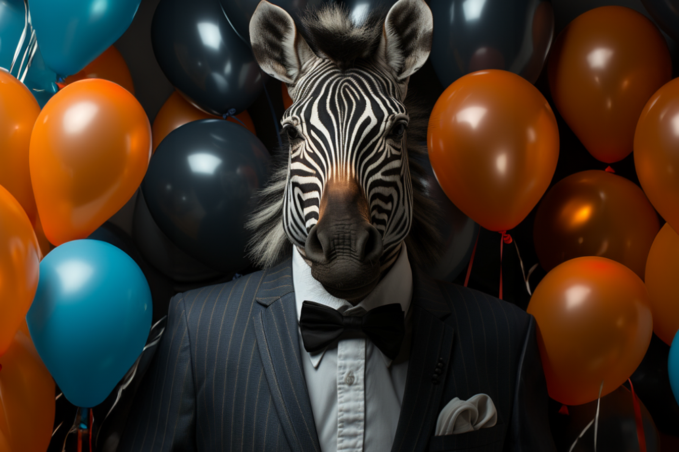 Zebra Suited Up For A Celebration