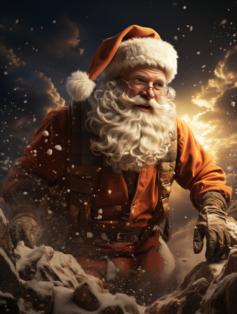 King Clause Is Coming Safety Harness & Gloves