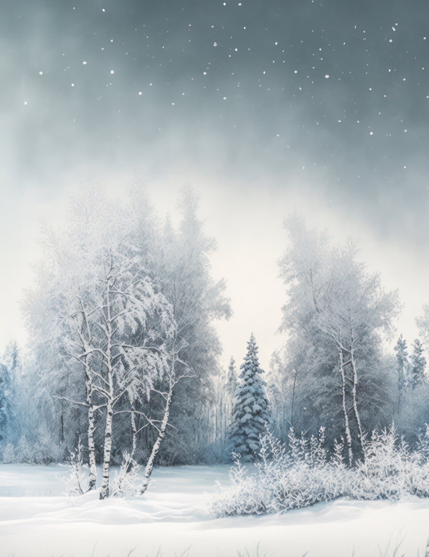 Winter Landscape Silence In The Snow