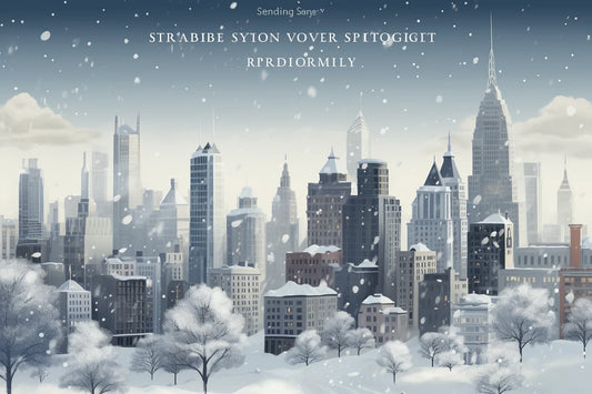 Snow On A Downtown City View